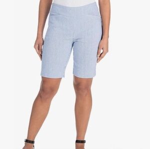 Hilary Radley Blue Pinstripe Shorts